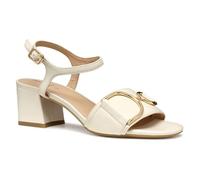 Geox Sandalia de tacón Mujer New Eraklia 50 Piel Papyrus 40 EU