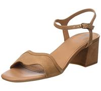Geox D New Eraklia 50, Sandalias Mujer, Marrón Claro, 39 EU