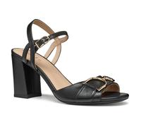 Geox - D New ERAKLIA 80 A, Sandalia Tacón Mujer, Black,