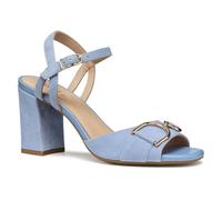 Geox - D NEW ERAKLIA 80 A, Sandalia Tacón Mujer, Lt Blue,