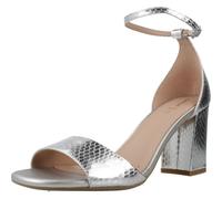 Geox - D New ERAKLIA 80 A, Sandalia Tacón Mujer, Silver,