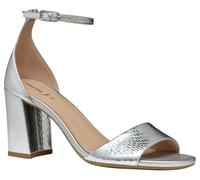 Geox D New ERAKLIA 80 A, Sandalia Tacón Mujer, Silver, 39.5 EU