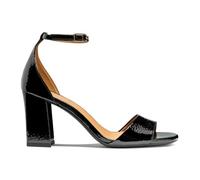 Geox D New Eraklia 80, Sandalia de tacón Mujer, Negro, 39.5 EU