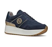 Geox - D New KENCY A, Zapatillas Mujer, Navy/Lt Gold,