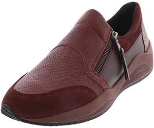 Geox D OMAYA A, Zapatillas sin Cordones Mujer, Rojo (Dk Burgundy C7357), 36