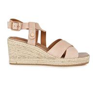Geox D Panarea, Alpargatas con cuña Mujer, Color Carne, 39 EU