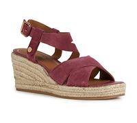 Geox D Panarea, Alpargatas con cuña Mujer, Cyclamen, 38 EU