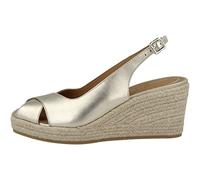 Geox D Panarea, Alpargatas con cuña Mujer, Lt Gold, 39 EU