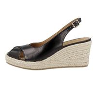 Geox D Panarea, Alpargatas con cuña Mujer, Negro, 38 EU