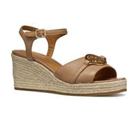 Geox D PANAREA B, Sandalia de cuña Mujer, Beige, 36.5 EU