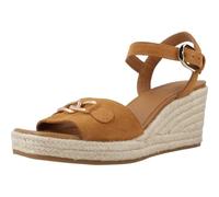 Geox D Panarea C, Sandalia de cuña Mujer, coñac, 39 EU