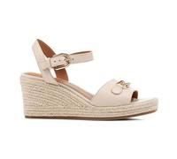 Geox D Panarea C, Sandalia de cuña Mujer, Lt Sand, 38 EU