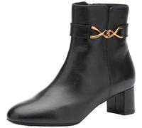 Geox D Pheby 50, Barco Ankle Mujer, Negro, 36 EU