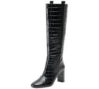 Geox D Pheby 80, Botas Altas hasta la Rodilla Mujer, Negro, 38 EU