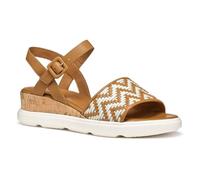 Geox D Pisa B, Sandalia de cuña Mujer, Camel/Papyrus, 41 EU