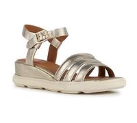 Geox D Pisa, Sandalia Mujer, Lt Gold, 39.5 EU
