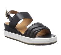 Geox D Rosita, Sandalia Mujer, Black, 39 EU
