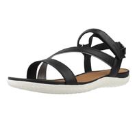 Geox D Sandal Vega A, Sandalia Deportiva Mujer, Black, 38 EU