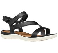 Geox D Sandal Vega A, Sandalia Deportiva Mujer, Black, 38 EU
