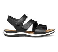 Geox D Sandal Vega A, Sandalia Plana Mujer, Negro, 39 EU