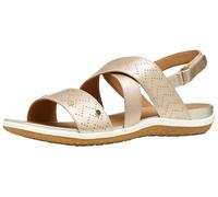 Geox D Sandal Vega B, Sandalia Plana Mujer, Lt Gold, 38 EU