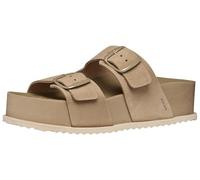 Geox D Sandybett High A, Sandalia Plana Mujer, Color Pardo, 40 EU