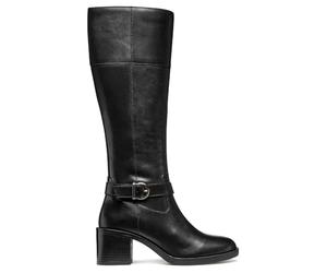 Geox D Serilda 60, Botas Altas hasta la Rodilla Mujer, Negro, 38 EU