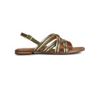 Geox D Sozy Plus G, Sandalia Plana Mujer, Sage Lt Gold, 38 EU