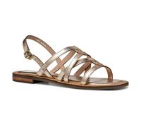 Geox - D Sozy QC A, Sandalia Deslizante Mujer, Lt Gold,