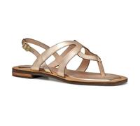 Geox D Sozy QC C, Sandalia Deslizante Mujer, Lt Gold, 36 EU