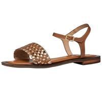 Geox D Sozy QC C - Sandalia plana para mujer, color camel/LT dorado, talla 39 EU
