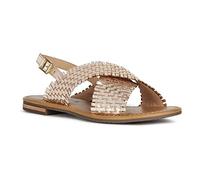 Geox D Sozy S A, Sandalias Mujer, Oro Lt Gold, 35 EU