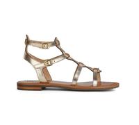 Geox D Sozy S B, Sandalia Plana Mujer, Dorado, 39 EU