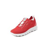 Geox D Spherica A, Zapatillas Mujer, Rojo Red, 36 EU