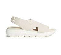 Geox D Spherica Ec5, Sandalia, Blanco Crudo, 40 EU