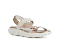 Geox D Spherica Ec5w A, Sandalias Niñas, Multicolor Cream Dk Skin, 38 EU