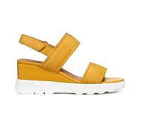 Geox D Spherica Ec6 A, Sandalia de cuña Mujer, Amarillo, 38 EU