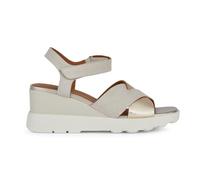 Geox D Spherica Ec6 C, Sandalia de cuña Mujer, Lt Sand Lt Gold, 38 EU