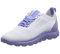 Geox D SPHERICA, Zapatillas, Mujer, Off White Lt Violet, 35 EU