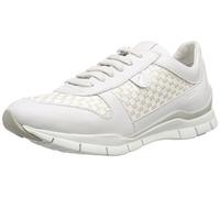 Geox D Sukie A, Zapatillas Mujer, Checkered White C1000, 35 EU
