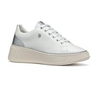 Geox D SUNNETTY A, Zapatillas Mujer, White/Silver, 35 EU