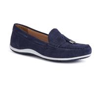 Geox D Vega Moc A, Mocasin Mujer, Azul Marino, 35 EU