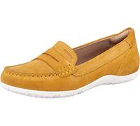 Geox D Vega Moc A, Mocasines para Mujer, Amarillo (Dk Yellow) , 40 EU