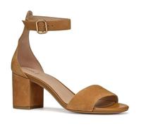 Geox D VIRNILISA 65 S A, Sandalia Tacón Mujer, Cognac, 35 EU