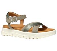 Geox D XAND 2.1S B, Sandalia Plana Mujer, Sage/Dk Green, 36 EU