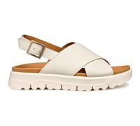 Geox D XAND 2.1S E Wedge Sandal, Off White, 39 EU