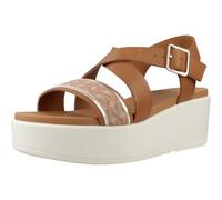 Geox - D XAND 2.2S A, Sandalia de cuña Mujer, Camel/Nude,