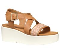 Geox D XAND 2.2S A, Sandalia de cuña Mujer, Camel/Nude, 37 EU