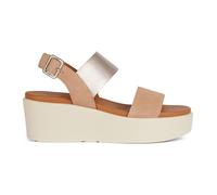 Geox D Xand 2.2s A, Sandalia de cuña Mujer, Dk Skin Champagne, 36 EU
