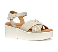 Geox D XAND 2.2S B, Sandalia de cuña Mujer, Lt Taupe, 37 EU